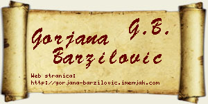 Gorjana Barzilović vizit kartica